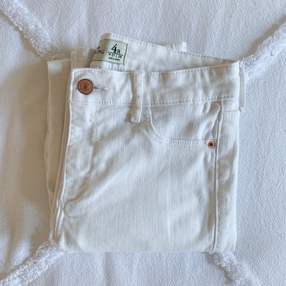 Abercrombie White Skinny Jean Legging